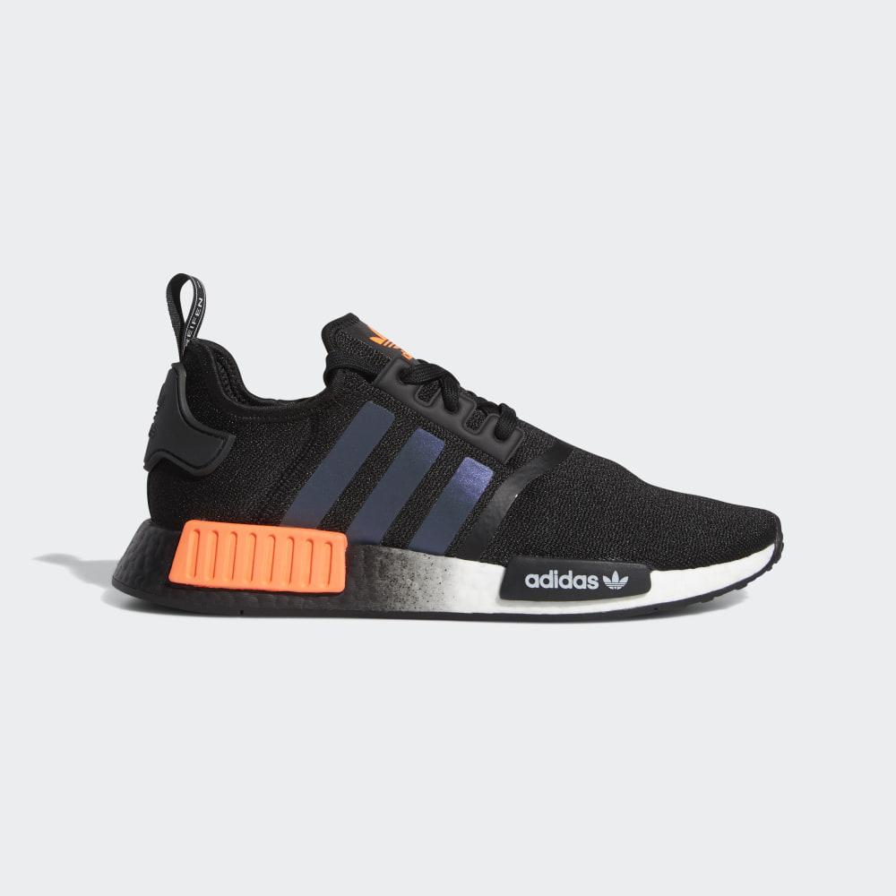 Adidas Men's NMD_R1 Originals Shoes Black/Orange/White Ireland FW0185